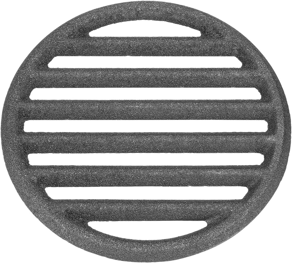 Gietijzeren vuurrooster, 16 cm rond barbecuerooster, vervanging, hoge warmte houtskoolplaat, vuurbodem, grillaccessoires, 6 sleuven voor grillen, barbecue