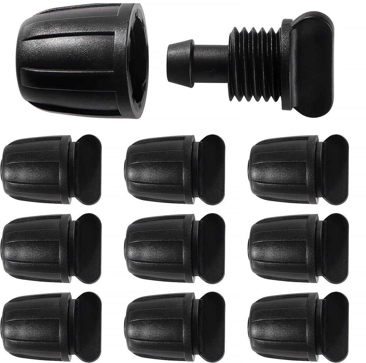 10 Stuks Irrigatiefittingen Eindpluggen voor 8/12 mm Irrigatiebuis, Druppelslangconnector, Druppelirrigatieslangconnector, Irrigatieconnector, voor Tuin, Gazon