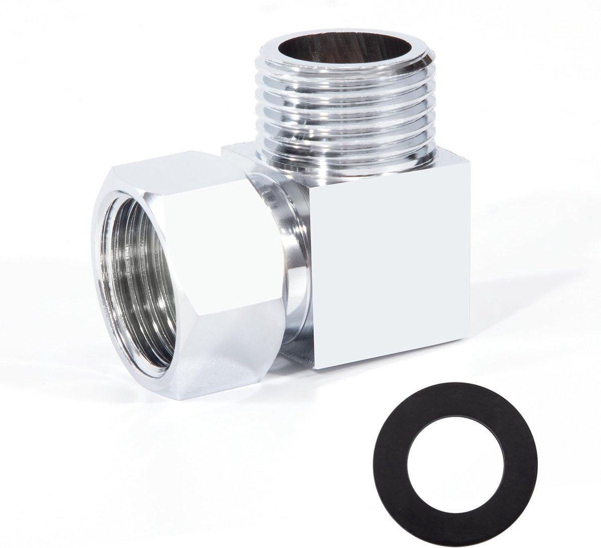 hoekverbindingsstukken 90 graden 2-weg 1/2 inch compressieslangconnectorventiel, geschikt voor het aansluiten van slangen, vervangende doucheaccessoires voor sanitaire aansluitingen