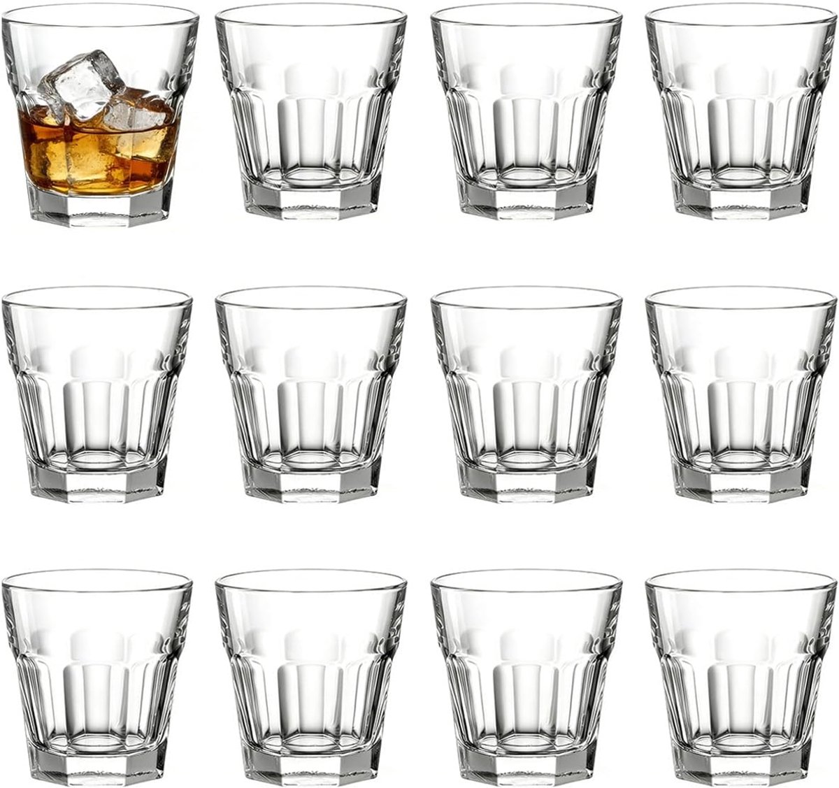12 stuks borrelglazen, kunststof, herbruikbaar, 3,5 cl/35 ml, borrelglazen, hard plastic, transparant, drinkglazen voor tequila, wodka, likeur, anijsdrankjes, feestjes