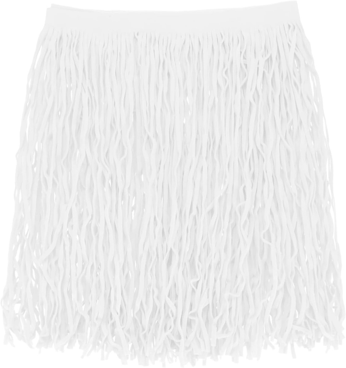 METERXITY PU Lederen Franje Trim, 1 Yard 9,8 Inch Wit Dubbelzijdig Suede Kwastje Naaien Trim voor DIY Ambacht/Naaien Jurk Kostuum/Tassen Schoen Decoratie, Franje Kwastje