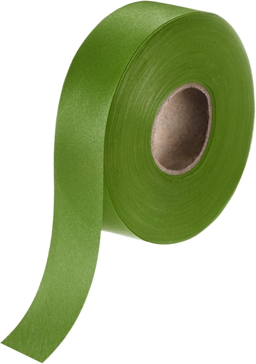 METERXITY 1-pack extra brede enkelvoudige biaisband, 1,2 inch x 50 meter satijnen biaisband voor naaien/naaien/quilten/zomen/doe-het-zelf ambachten/quiltbinding [legergroen]