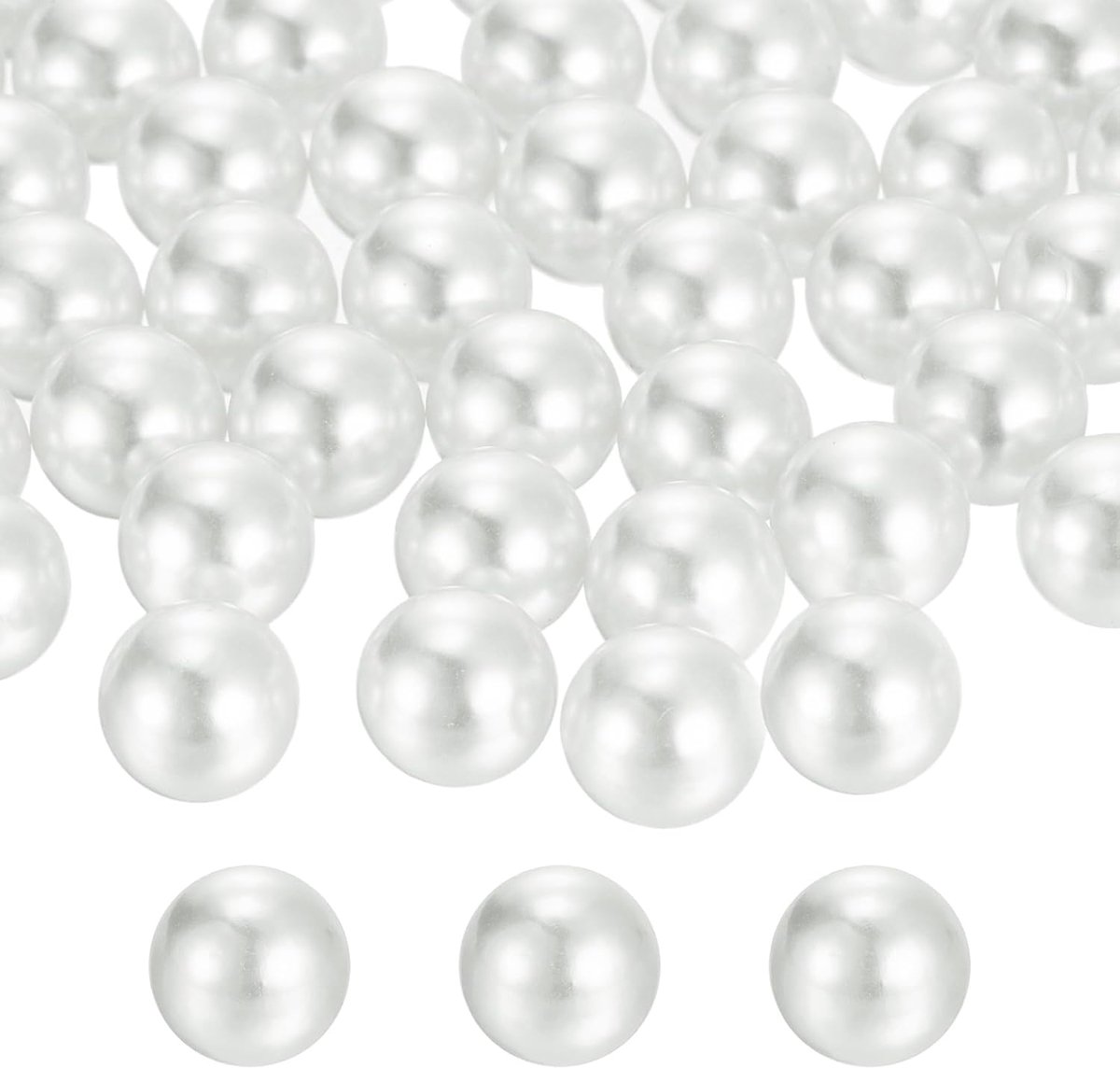 210 stuks 14 mm witte kralen, ABS kunstparels, vazenvuller, 300 g, ornamentvulling voor knutselen, middenstukken, sieraden, aquariumdecoratie
