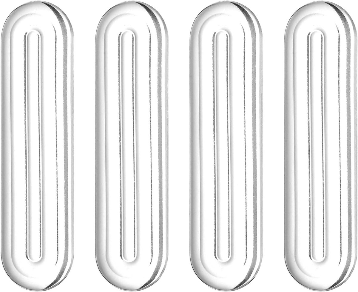 Meubelbescherming, rubberen buffer van siliconenrubber voor meubels, transparant, wandbescherming van rubber voor keukenmeubels, zelfklevend, 6 cm x 14 mm x 5 mm, 4 stuks