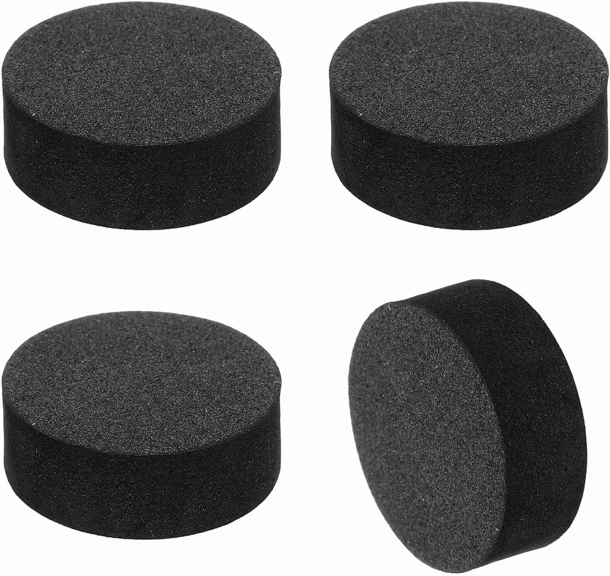 4 stuks luidsprekerisolatievoetjes, eenzijdig 25 mm x 10 mm, antislip schuimrubberen dempingsbasis, voeten, versterker, voetjes, mat voor luidsprekers, hifi-thuisbioscoop, zwart