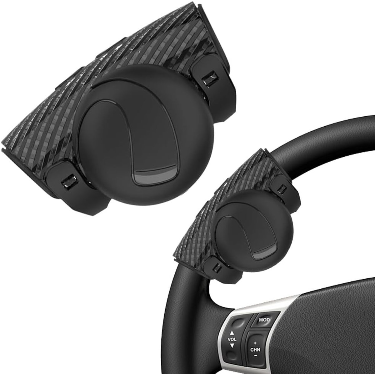 stuurgreep, stuurhulp, afneembaar, 360° draaibaar, voor auto, tractor, vrachtwagen, heftruck, grasmaaier, diverse voertuigaccessoires