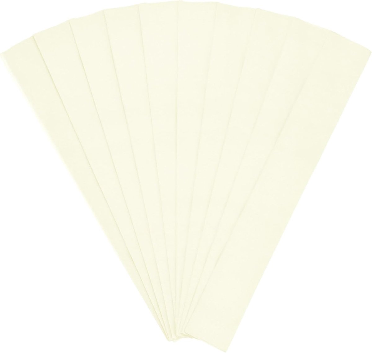 Crêpepapier, 100 x 50 cm zacht breed crêpepapier streamer vel, decoratieve ambachtelijke streamer voor doe-het-zelf ambacht/bloemen maken/decoratie [crèmewit]