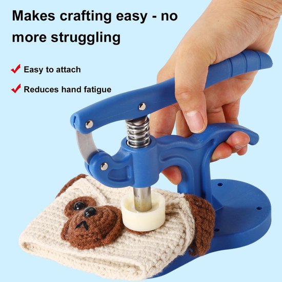 Veiligheidsoog Gereedschap voor Amigurumi Haken & Knuffeldieren, 5-45mm Haakogen Hulpgereedschap met Adapters voor Grote Speciale Veiligheidsoog Maakbenodigdheden (Blauw) — afbeelding 3