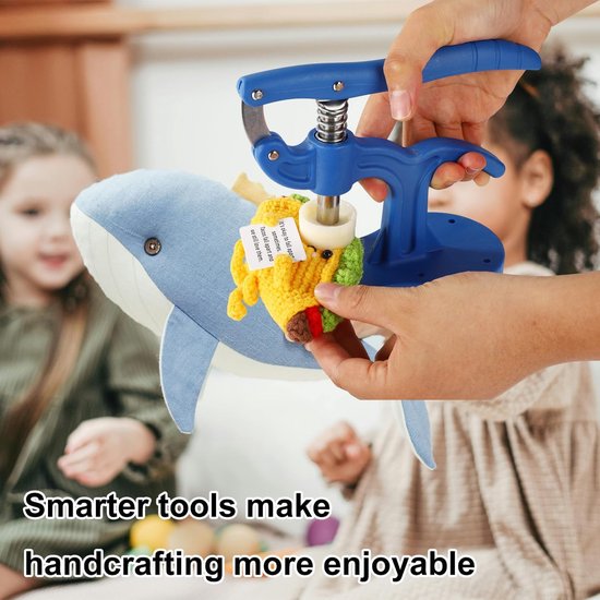 Veiligheidsoog Gereedschap voor Amigurumi Haken & Knuffeldieren, 5-45mm Haakogen Hulpgereedschap met Adapters voor Grote Speciale Veiligheidsoog Maakbenodigdheden (Blauw) — afbeelding 2