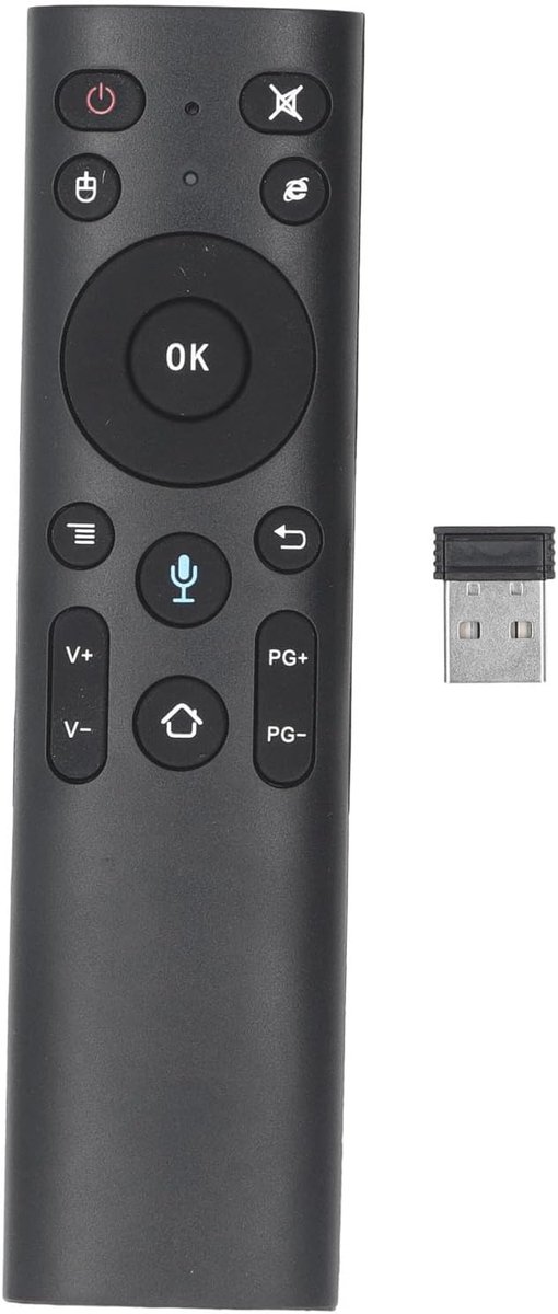 2.4G Universele Afstandsbediening, Slim met Infraroodleerfunctie USB Draadloze Afstandsbediening voor Projector Tv Mobiele Telefoon Computer