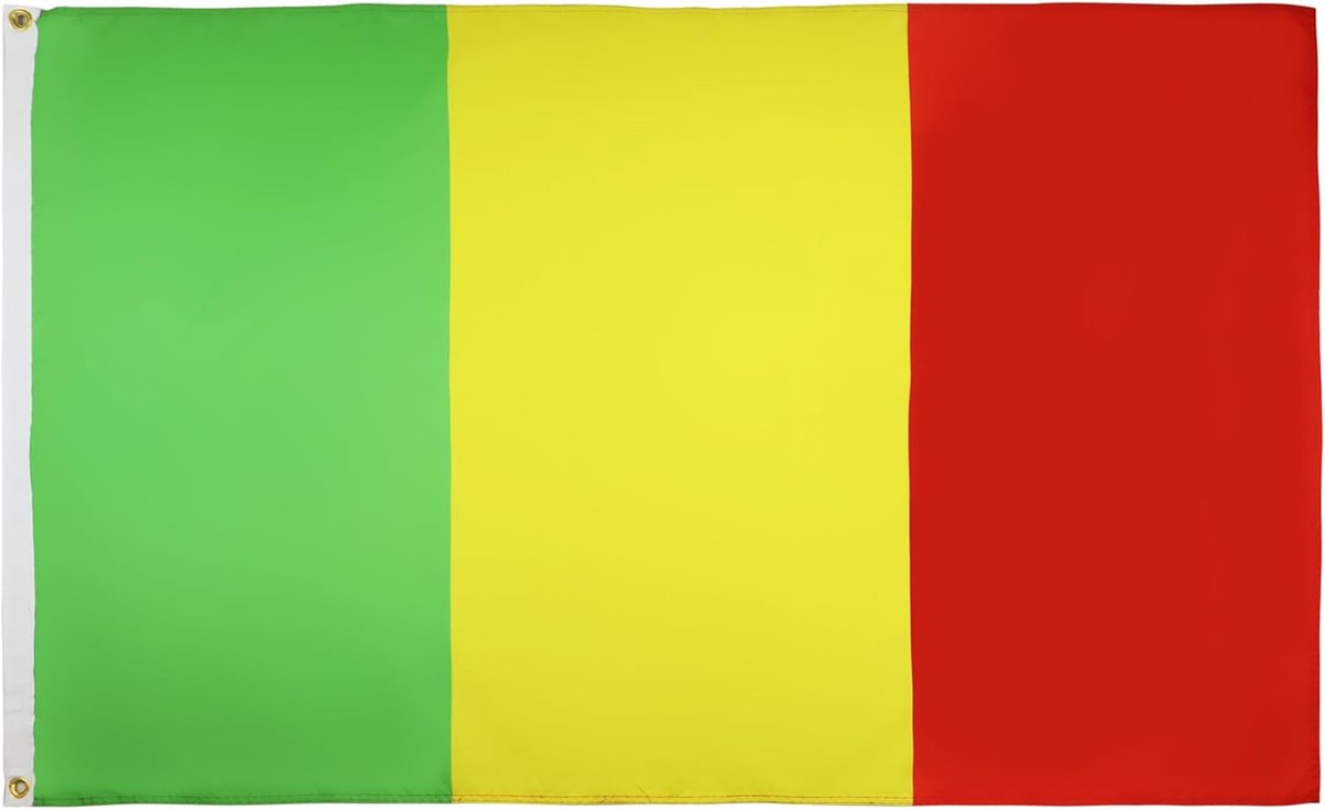 Vlaggen Mali 90x60 cm Malinees Polyester 100D 2 Ringen | Binnen en buiten decoratieve vlag dubbel gestikte naden en verstevigde randen met metalen ogen 100D polyester