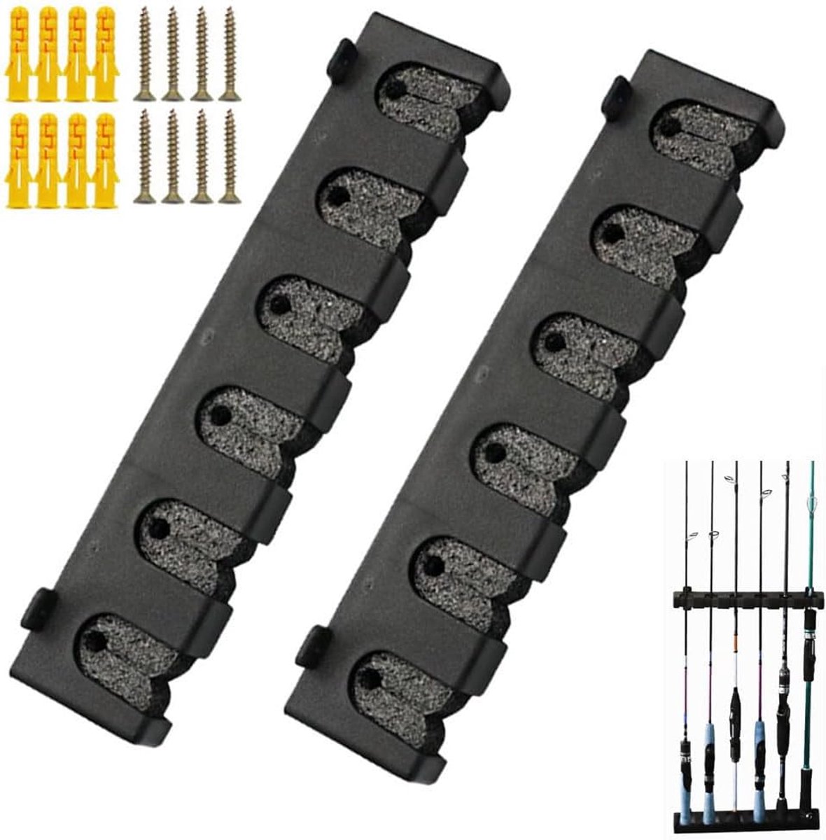 Hengelhouders, hengelstandaard, hengelstandaard, vishengelhouder, vishengelhouder, wand, verticale hengelhouder, hengelhouder, boot voor muur, garage, boot