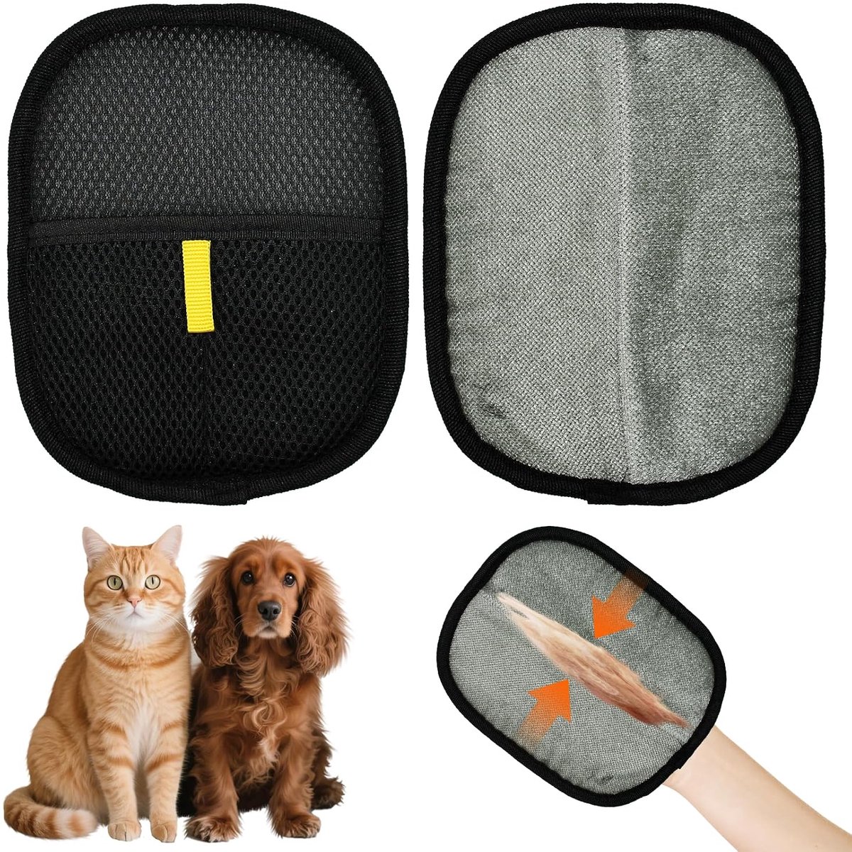 2 stuks bont magnetische handschoen dierenhaarverwijderaar huisdier haar remover handschoen vacht magneet ontharingshandschoen katten honden antistatisch huisdier haarverwijderaar handschoen