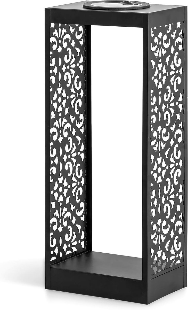lantaarn op zonne-energie voor buiten: led-zonnelampen voor buiten, balkon, decoratie, zwart, tuindecoratie, windlicht, outdoor, oosterse lamp, boho-stijl
