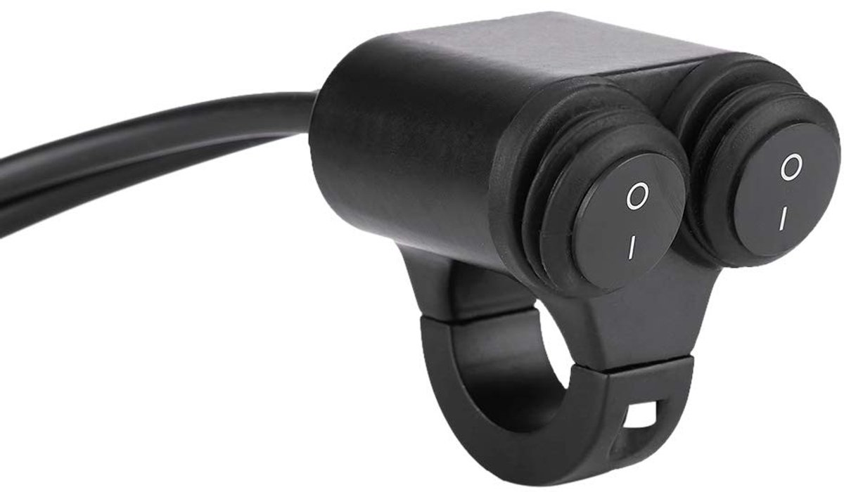 stuur, schakelaar, 22 mm, 4 soorten universele motorfiets stuur, koplamp, mistlamp, hoorn, dual control, knoopschakelaar B default Koplampen