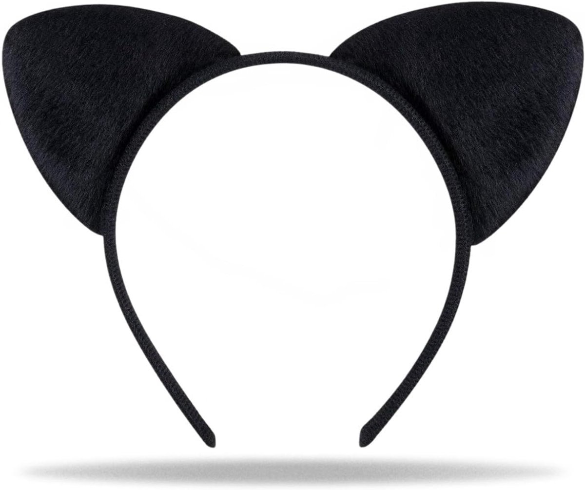 Cat Woman Set, kattenoren haarband en kattenstaart, kattenkostuum voor dames, vrouwen & meisjes, kostuumaccessoire voor carnaval, kermis en Halloween