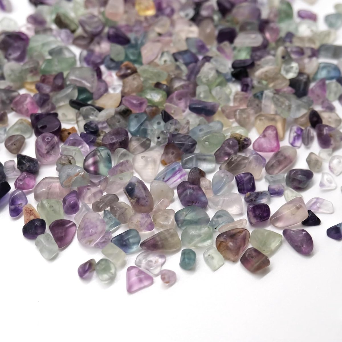Kralen met boring, onregelmatige natuurstenen kralen, chip, stenen kralen, edelstenen met gat, om te knutselen, edelstenen, sieraden, woondecoratie, Kerstmis, doe-het-zelf