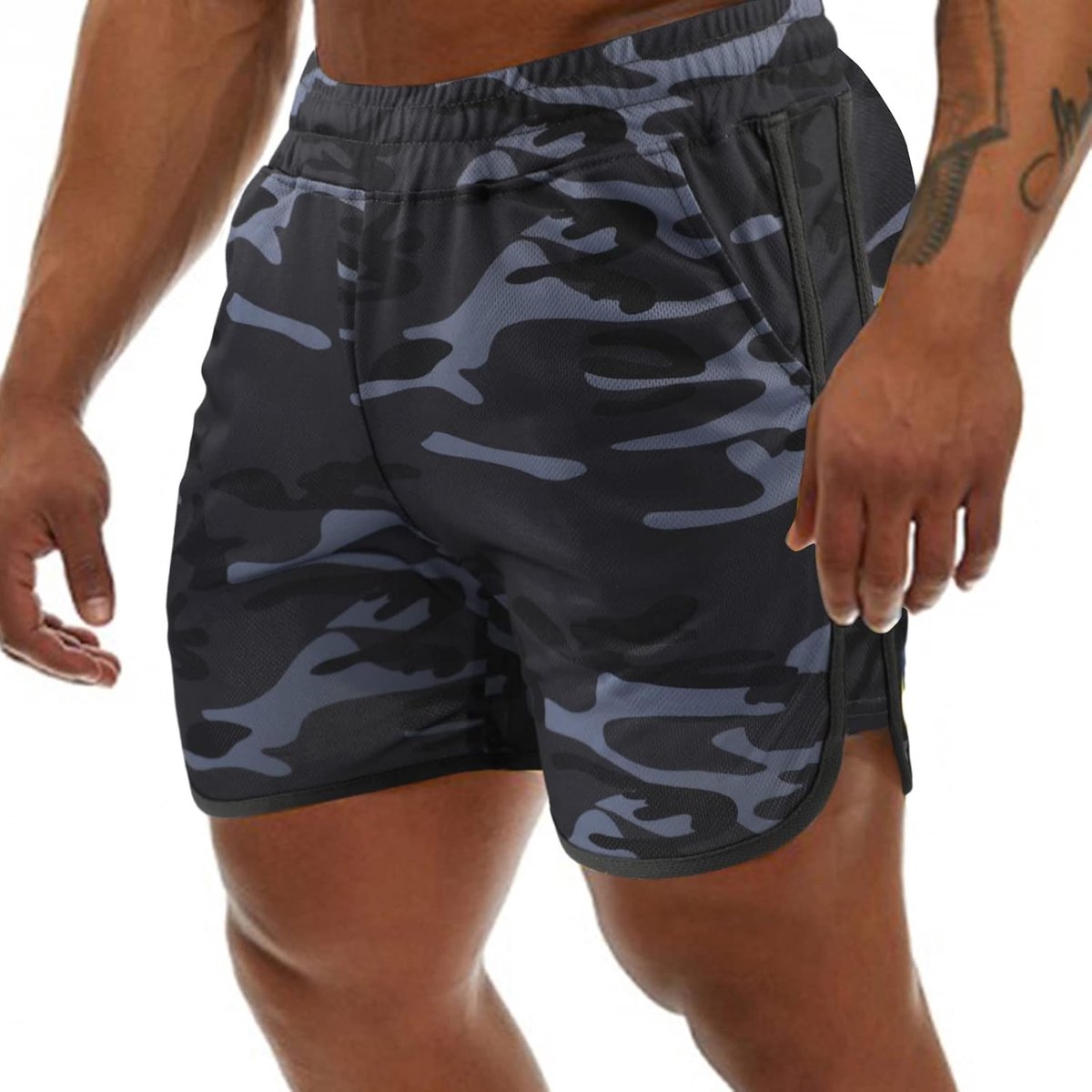 Shorts voor heren, hardlopen, licht, sportshorts, sneldrogend, met zak, sportlegging