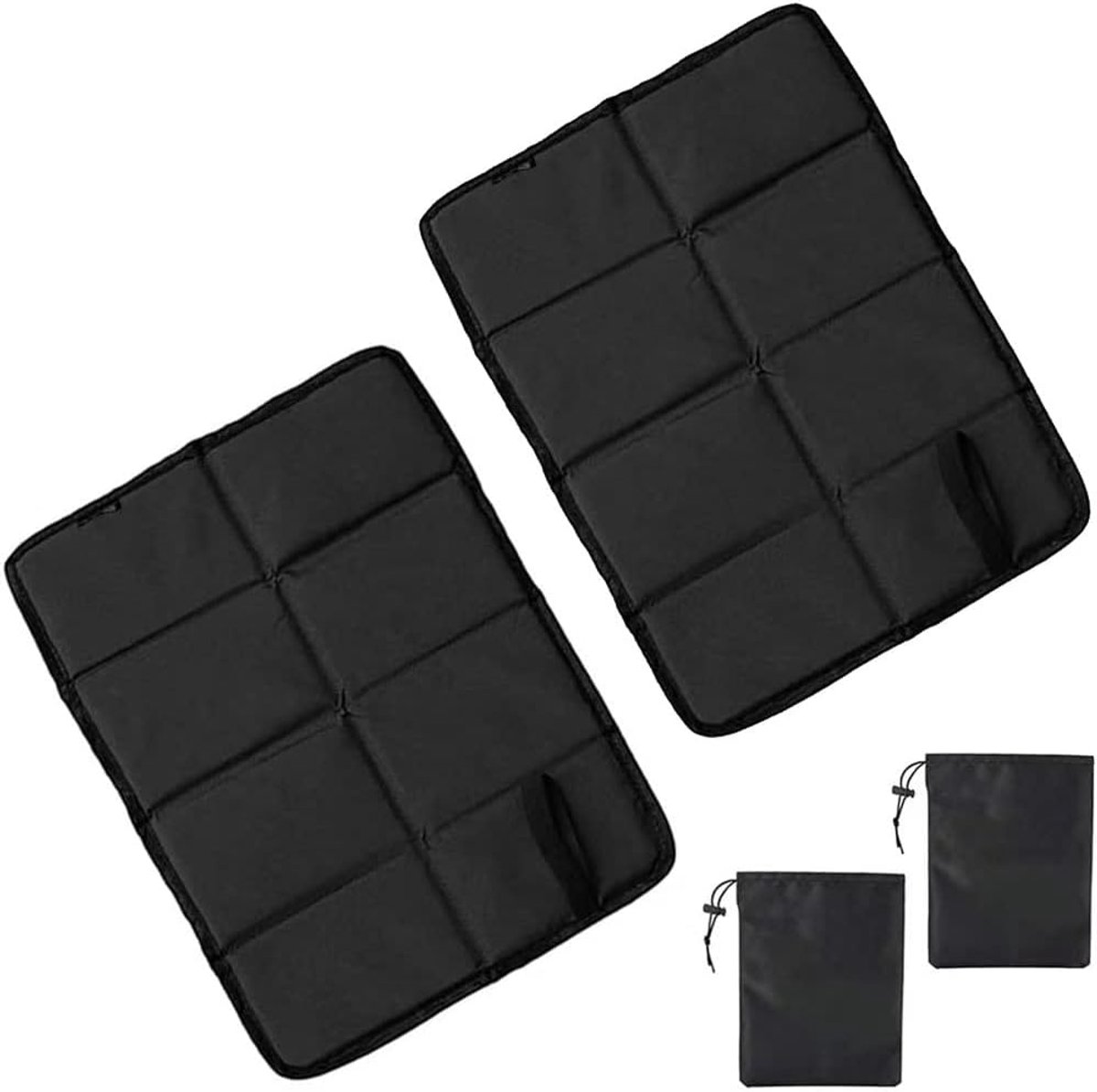 2 stuks zitkussens voor buiten, opvouwbaar, voor outdoor, kinderen, zitkussen, wandelen, waterdicht, met 2 opbergtassen, voor speelplaats, camping, wandelen, picknick