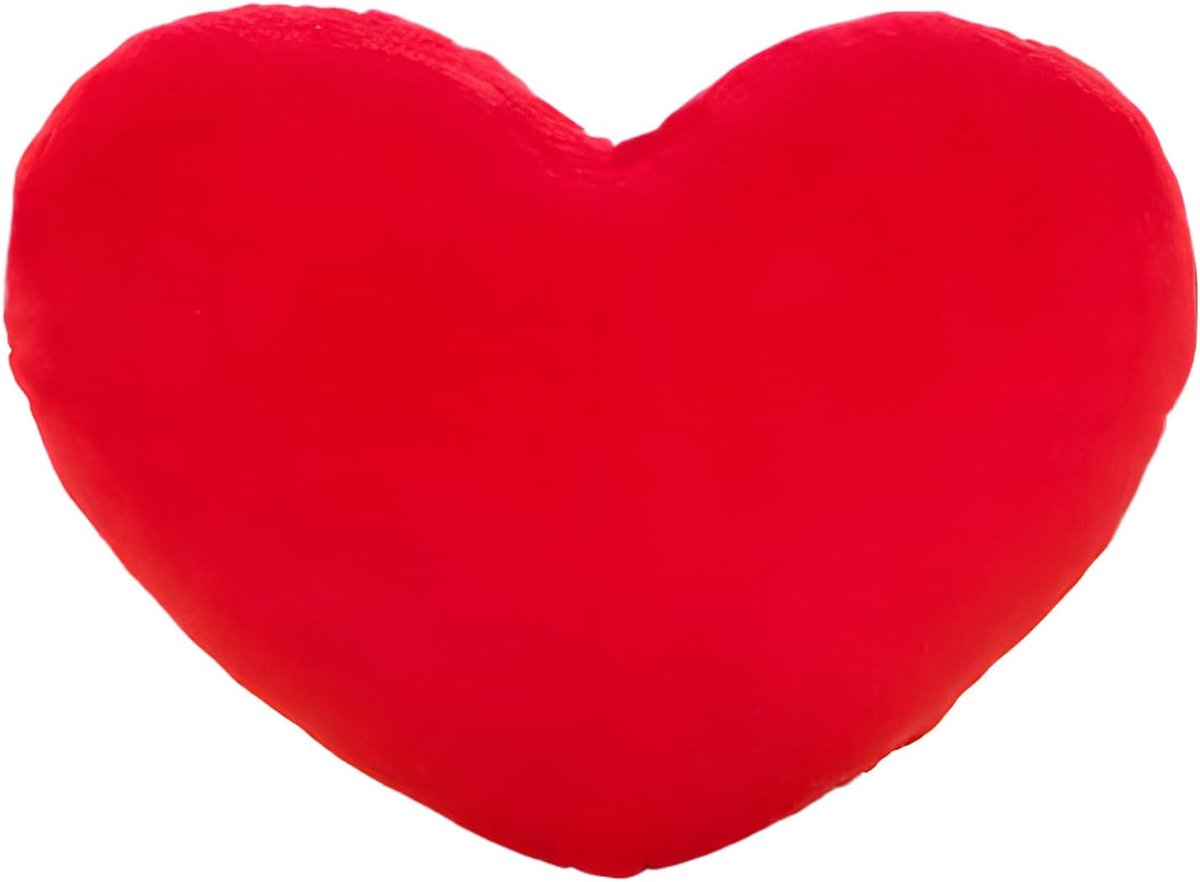 1 stuk hartvormig kussen, pluche pluizig decoratief kussen, schattig hartvormig kussen voor bank bed eetkamer, Valentijnsdag cadeau voor meisjes, rood