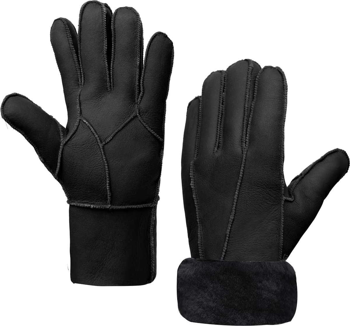 Handschoenen Warme Shearling Wol Gevoerd