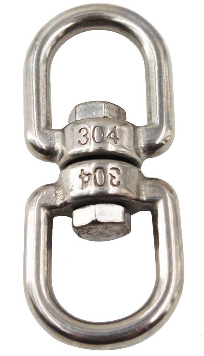 304 Roestvrij stalen oog naar oog draaibare ring, sleutelring sleutelhanger connectoren voor anker ketting (5PCS), M12 1/2", 1