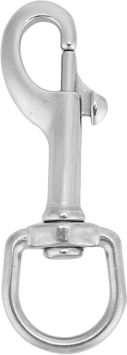 316 Roestvrij Stalen Haak Swivel Eye Snap Bolt Kit Scuba Diving Accessory (90mm, Wit)
