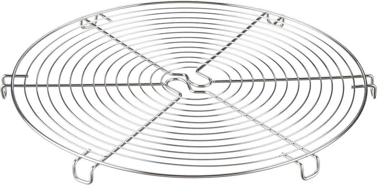21634 keukenrooster, roestvrij staal, zilver, diameter 360 mm