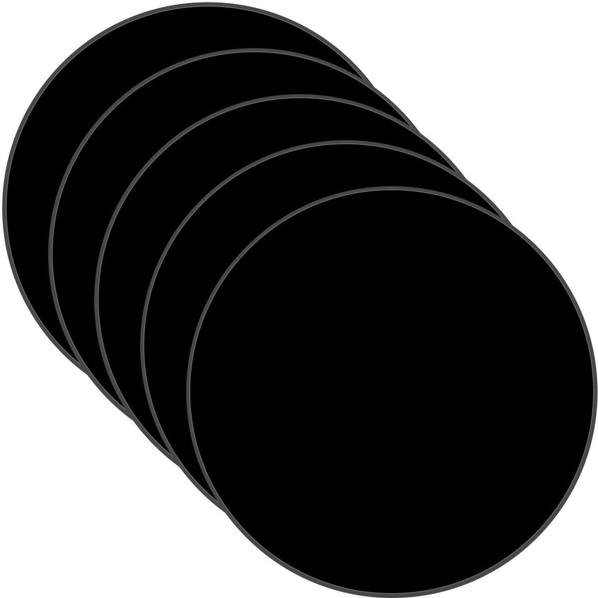 5 stuks acrylplaat, zwart, acrylschijven, 15 cm, ronde kunststof plaat, acryl kunststof platen voor schilderen, doe-het-zelf handwerk, projecttentoonstelling