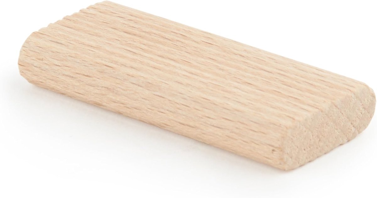 Deuvels 8 mm x 22 mm x 40 mm | Voor Festool pluggenfrees & lamelloffrees | pluggen van beukenhout | houten pluggen 8 mm | ribbelhouten pluggen 350er Box