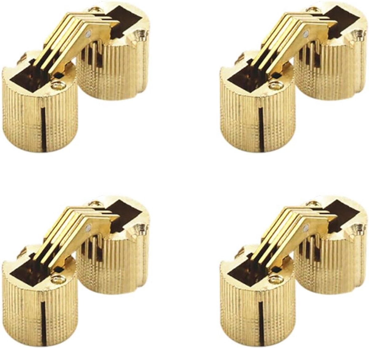 12mm Messing Onzichtbare Scharnier Puur Koper Verborgen Verborgen Scharnier voor DIY Sieraden Doos Gift Werkbladen (4 Stks/Pack)