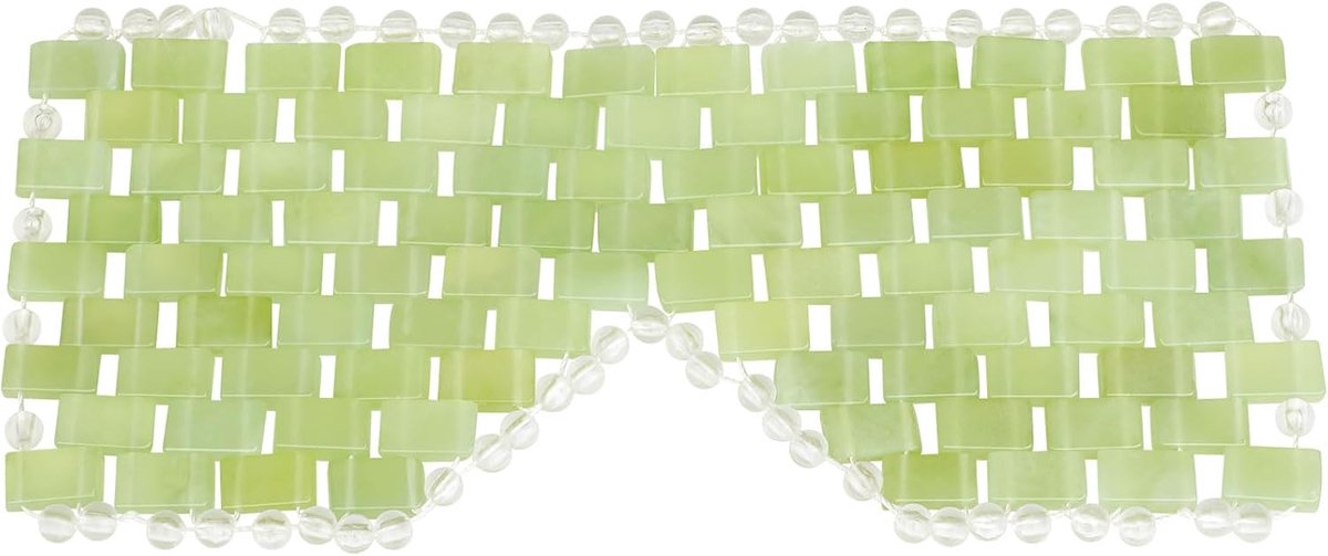 gemshan Jade Oogmasker 100% natuurlijke echte edelsteen jadesteen (groen)