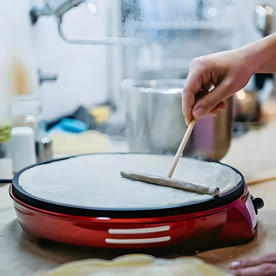 2 stuks pannenkoekendispensers, pannenkoekenspatel, spatel voor gehaktham, beukenhout, voor pannenkoeken, pannenkoeken en pannenkoeken — afbeelding 2