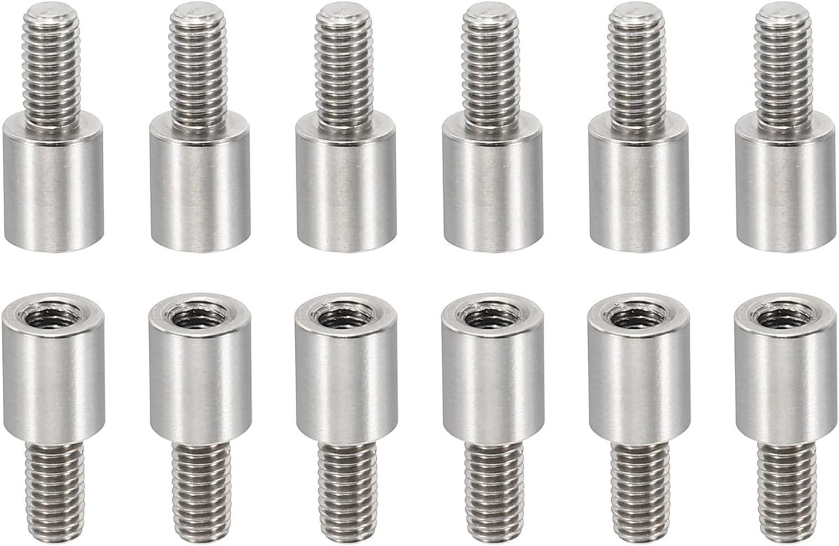 12 stks M3 afstandhouders, M3 7+6 mm afstandhouders afstandhouders aluminium schroefdraad afstandhouders kit 3 mm ID 5 mm OD metrische mannelijke vrouwelijke draad adapters voor printplaat PCB
