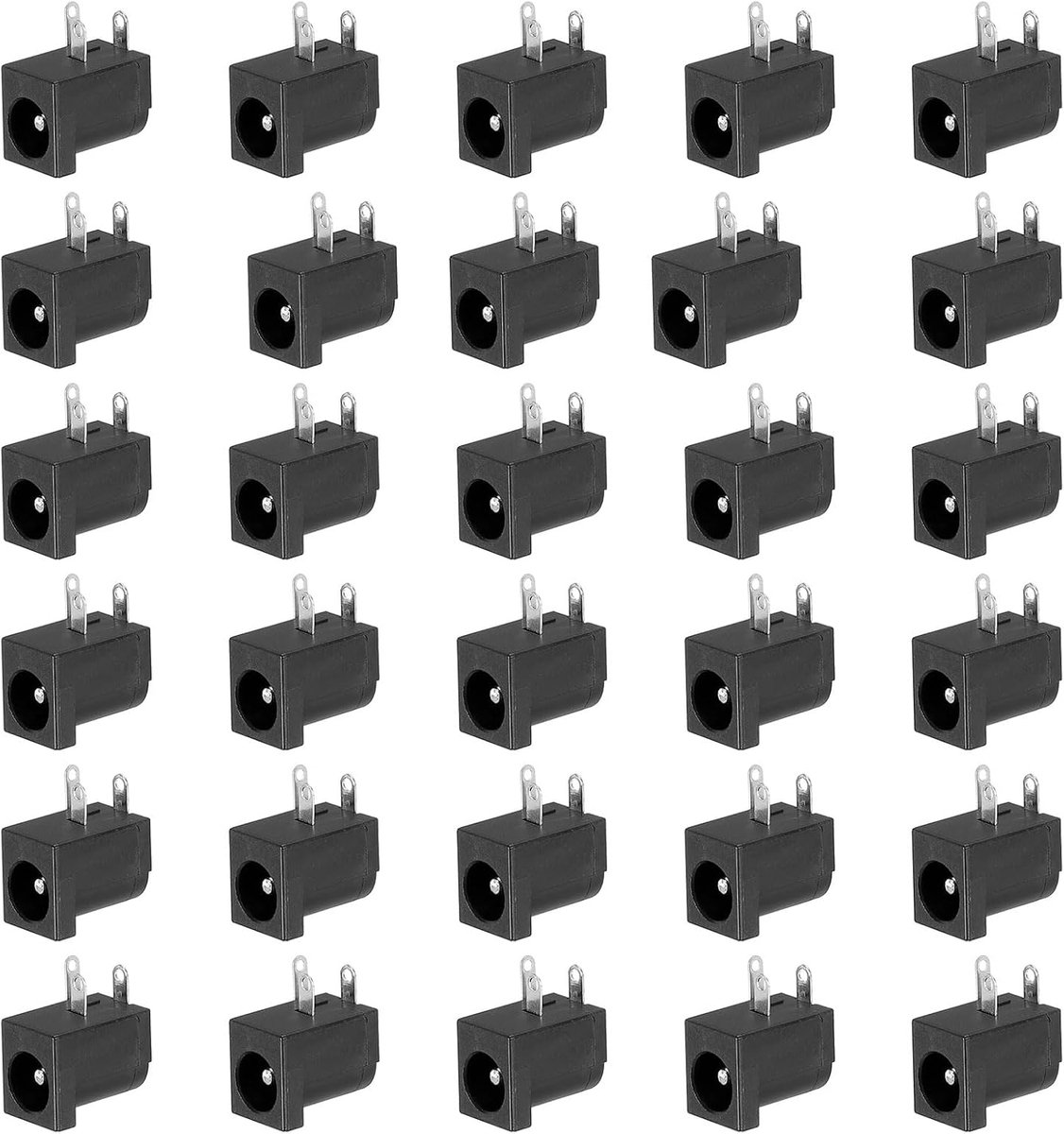 5.5x2.1mm DC Power Connector, 30 Pack 3 Pin PCB Montage Vrouwelijke Plug Jack