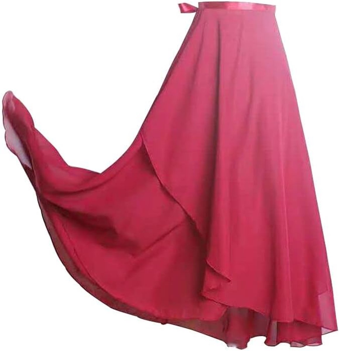 chiffon dames dansrok met taille stropdas en dunner, van toepassing op vrouwelijke danstraining