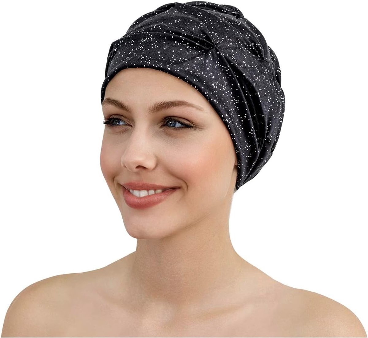 Badmuts met glitterstenen 3434 19 Zwart Eén maat