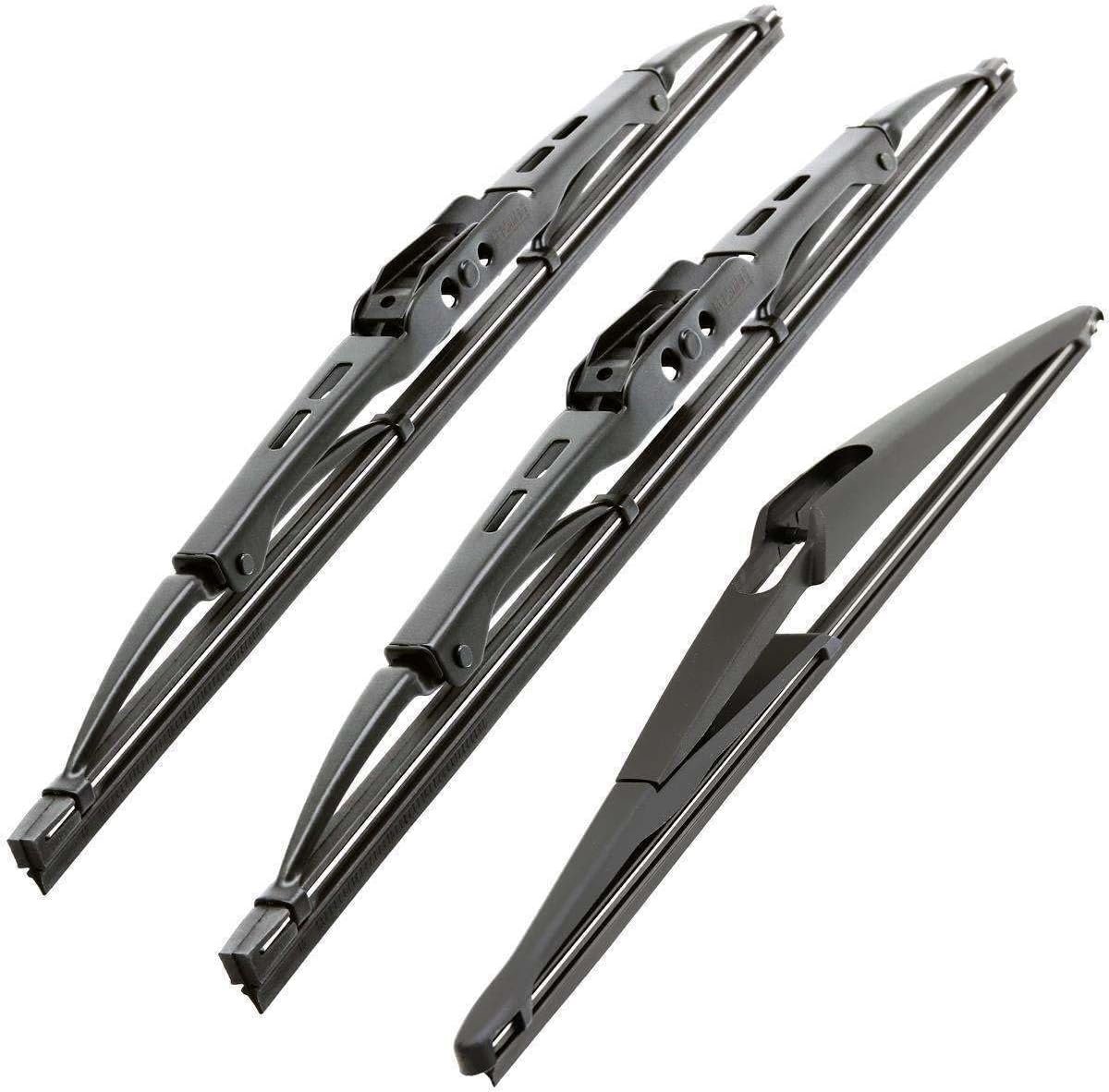 Ruitenwisser voor + achter compatibel met DACIA DUSTER | 11/2014-11/2016 [18/24C/12TB] (set van 3: 600 mm / 450 mm / 300 mm)