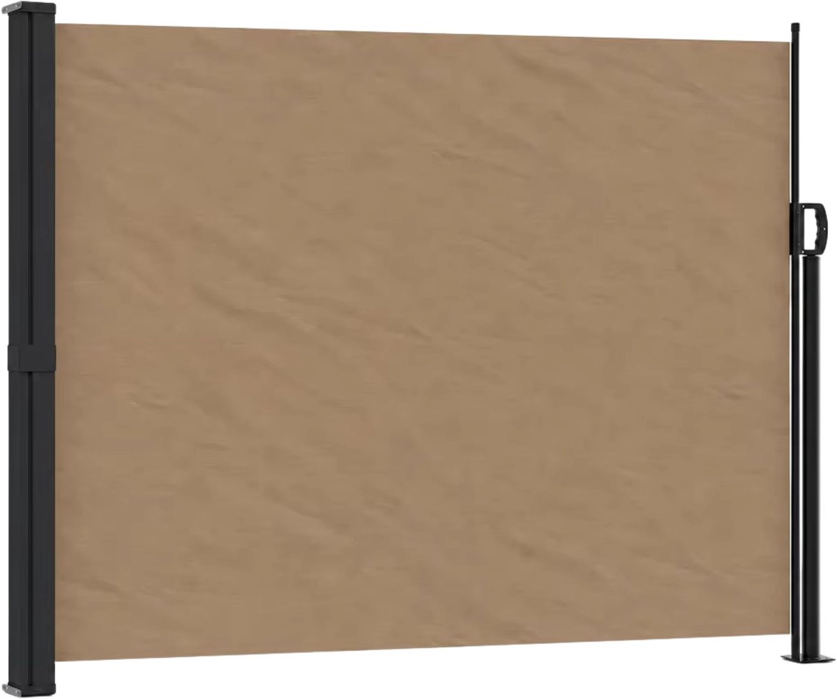 Zijluifel Uittrekbaar 160x300 cm – Weerbestendig Scherm met Roestvrijstalen Fittingen - Taupe