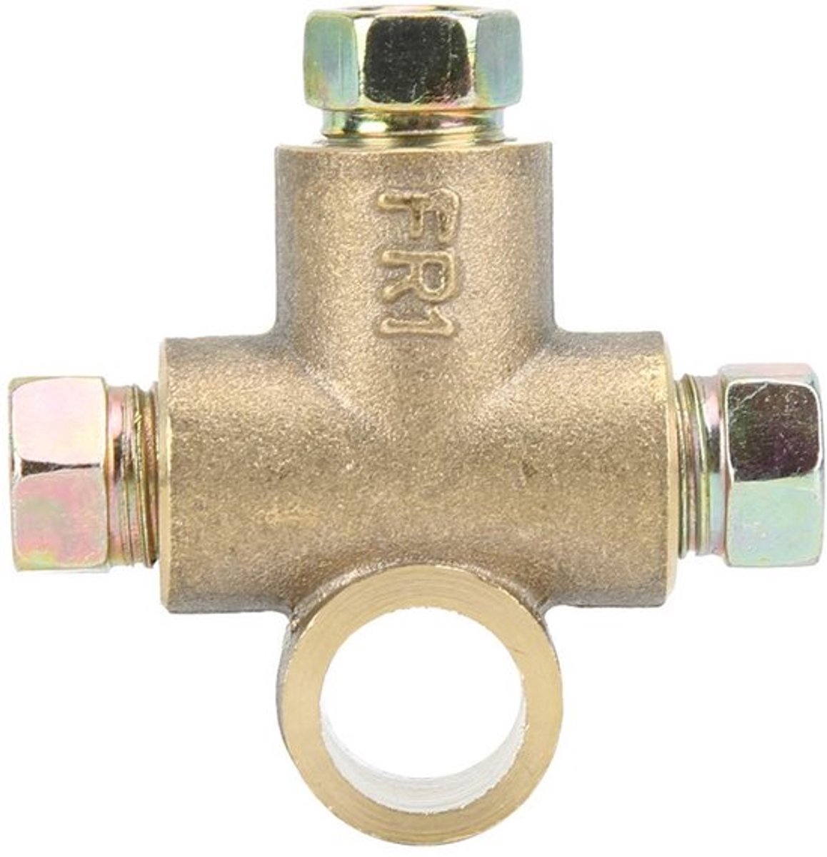 T-stuk 10mm - 3 Manier - Lijn Connector - Mannelijke Moeren - Korte Unies - Geschikt voor Wasmachine/Droger Afvoer