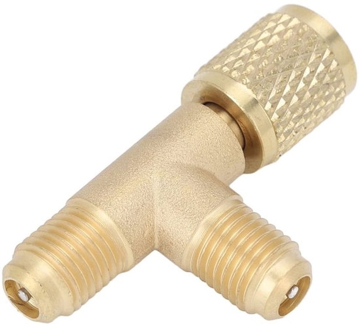 Quick Connect T Adapter - Air Conditioning Adapter - Hoogwaardige kwaliteit - 1/4 Inch - Voor R22 R12 R134 - Ideaal voor vacuümpomp - Ges...