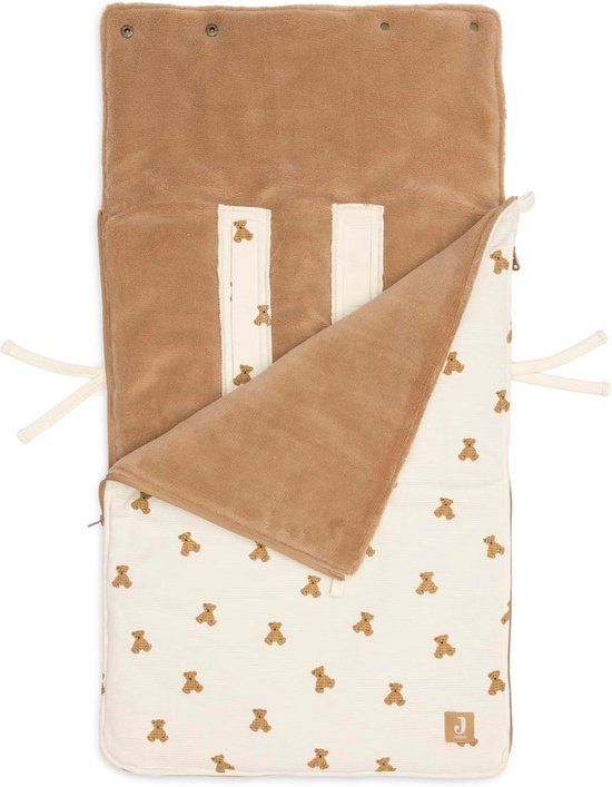Mini Voetenzak - Baby Topper - Veilig Reizen - Teddy Print - 82 x 42 cm - Little Waffle van MINI — afbeelding 4