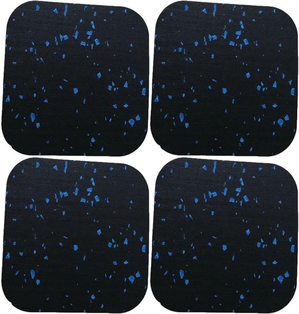 Loopbandmat - Vloerbescherming Mat - Fitness Apparaten - Geluidsreductie - 10x10x1 cm - Zwart