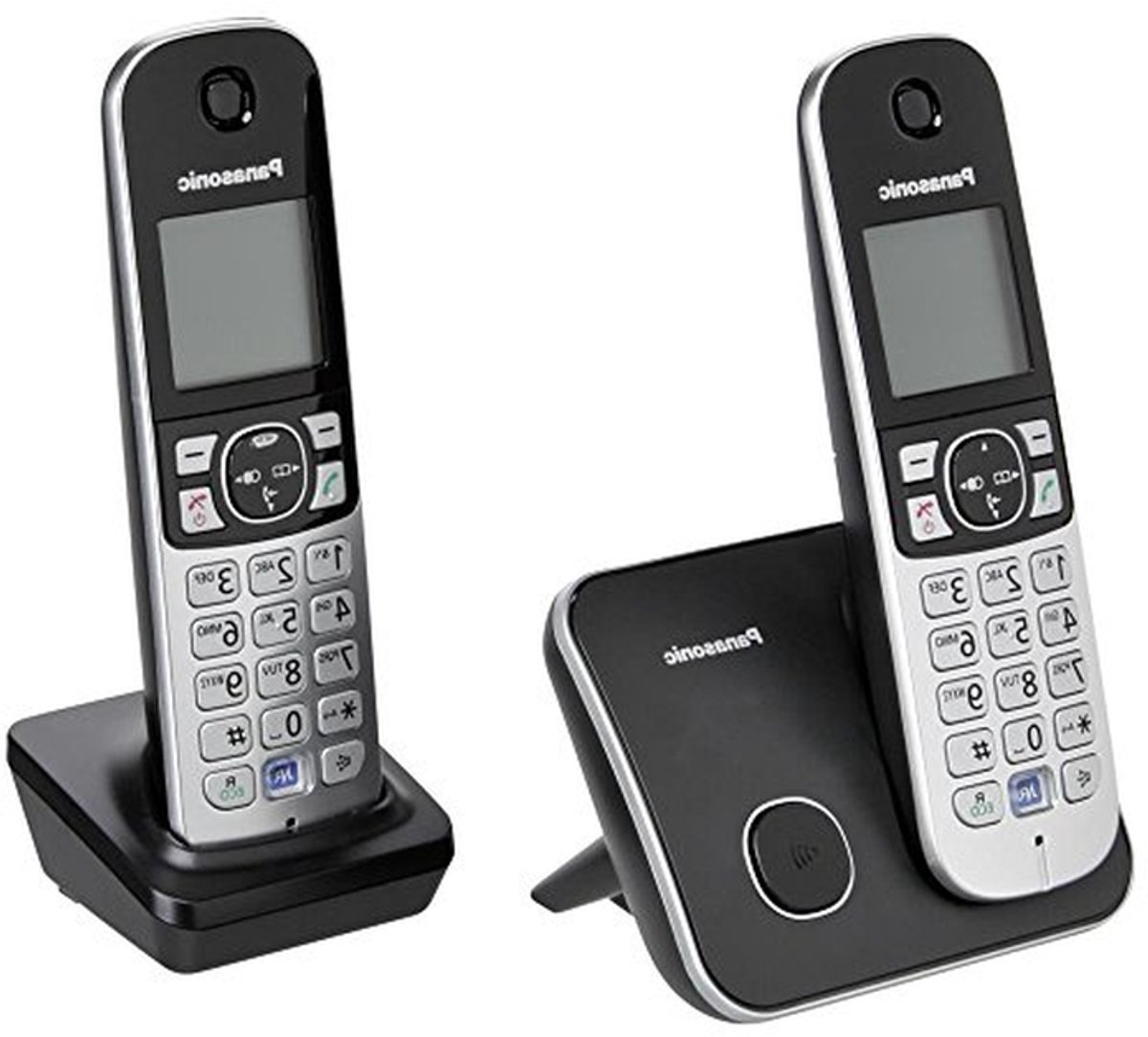 Draadloze Telefoon - DECT Telefoon Duo - Thuis Bellen - Met Extra Handset - 46 cm Scherm - Zwart