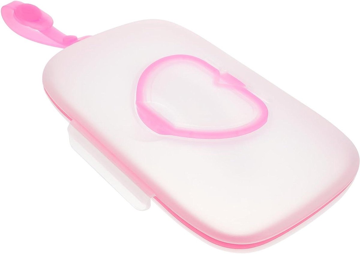 Doekjeshoes - Doekjesdoos Babydoekjes - Onderweg Doekjes Gebruiken - Luchtdichte Siliconen Afsluiting - 22 x 135 cm - Roze