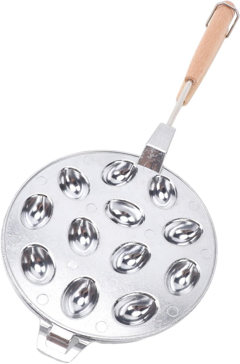 Wafelijzer - Koekjesvorm - Bakken van Koekjes - 12 Holtes - 16x41cm - Zilver