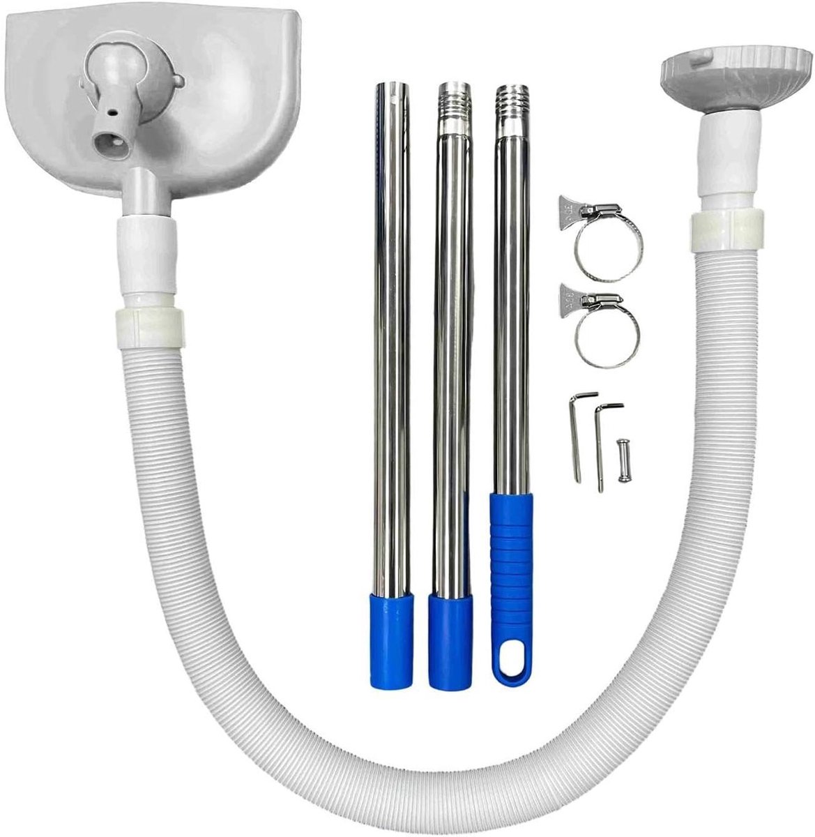 Automatische Zwembadreiniger - Badkuip Zuiger - Zwembad Onderhoud - Duurzaam Nylon Hoofd - 61 inch slang - Grijs