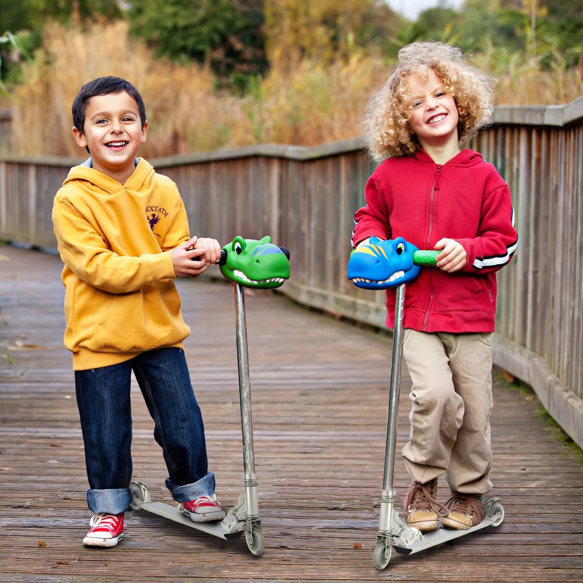 SnelShoppen - Scootaheadz Dinosaur Step Accessoires - Personaliseer de Step van je Jongen met Danny Dino Hoofd - Speelgoed voor Kinderen vanaf 3 Jaar