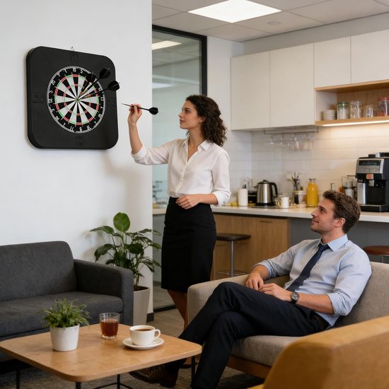 Dartbord Ring - Dartbord Achtergrond - Muren Beschermen - Schokabsorberend EVA Materiaal - 45 cm Diameter - Zwart — afbeelding 2