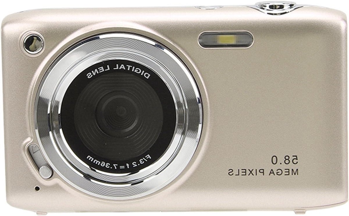 Digitale Camera - Compact Camera Vlog Camera - Fotograferen en Filmen - 16x Digitale Zoom - 58MP 4K HD - Goud